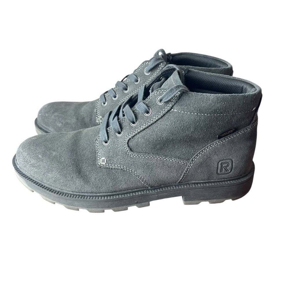 ROCKPORT MEN'S SEAMUS WATERPROOF CASUAL LACE-UP BOOTS GREY SIZE 8